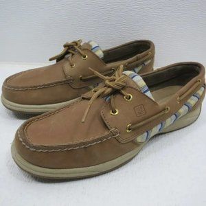 Sperry Top-Sider Intrepid Fabric Side Leather Deck Shoes Women's Footwear 9.5 M